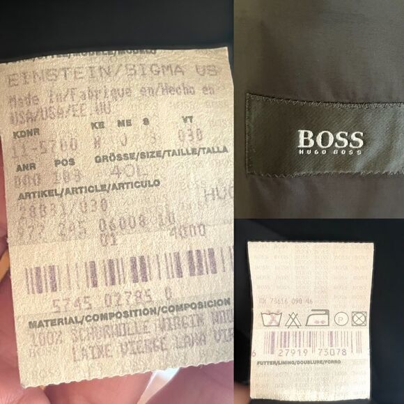 HUGO BOSS Black Wool Einstein Blazer 40L - Picture 6 of 12